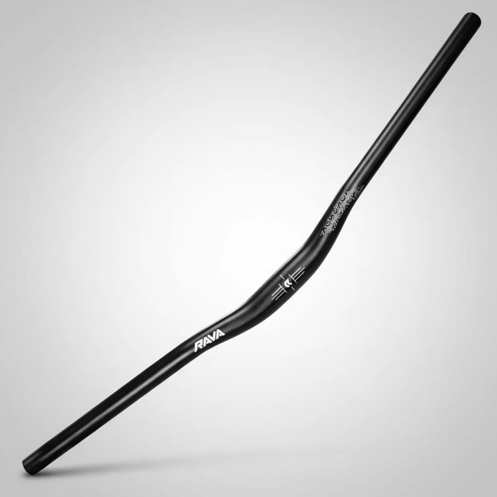 Guidão Rise Bar Rava 31.8mm 730mm 20mm Mtb Alumínio Backsweep 9° Preto