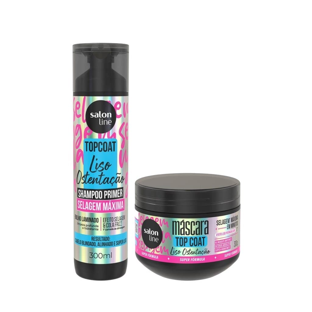 Kit Duplinha Shampoo e Máscara Meu Liso Top Coat