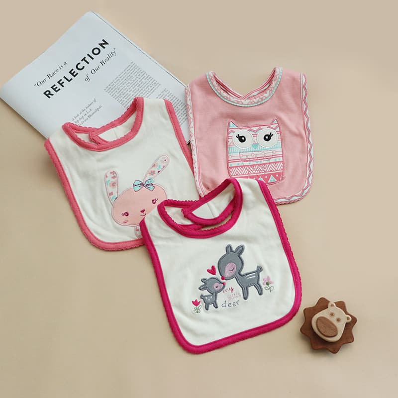 Bebê recém-nascido em forma de U babador bebê Saliva toalha dupla camada puro algodão menina comer babador 0-2 anos de i