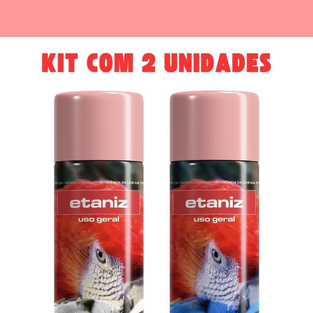 Kit 2 Tinta Spray Rosa 400ml Uso Geral Etaniz