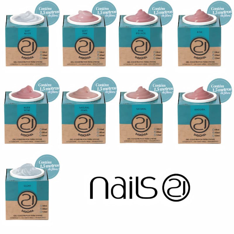 Gel Ecoline Insignia 34g Nails 21 Construtor Extensão Alongamento Unha Acrigel Nail Poligel Manicure