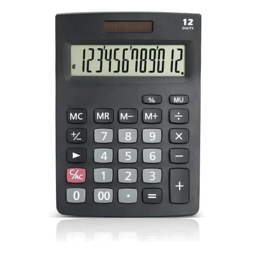 Calculadora De Mesa 12 Dígitos Mx-c127 - Maxprint Preto