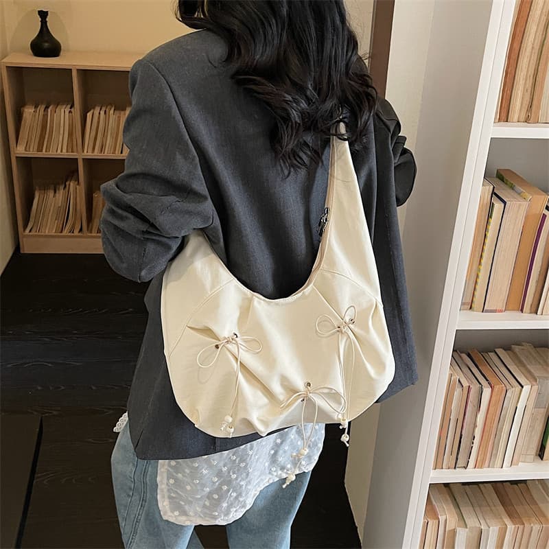 Doce bonito Bowknot saco 2026 novo estilo bolsa feminina grande capacidade All-Match um ombro