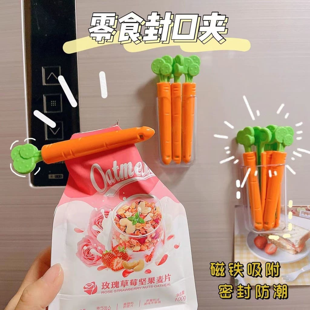 Novo produto pronto estoque clipe de vedação de cenoura armazenamento de geladeira clipe de vedação temporário clipe de