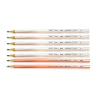 Kit 7 Lápis Grafites Faber Castell Ecolápis Pérola