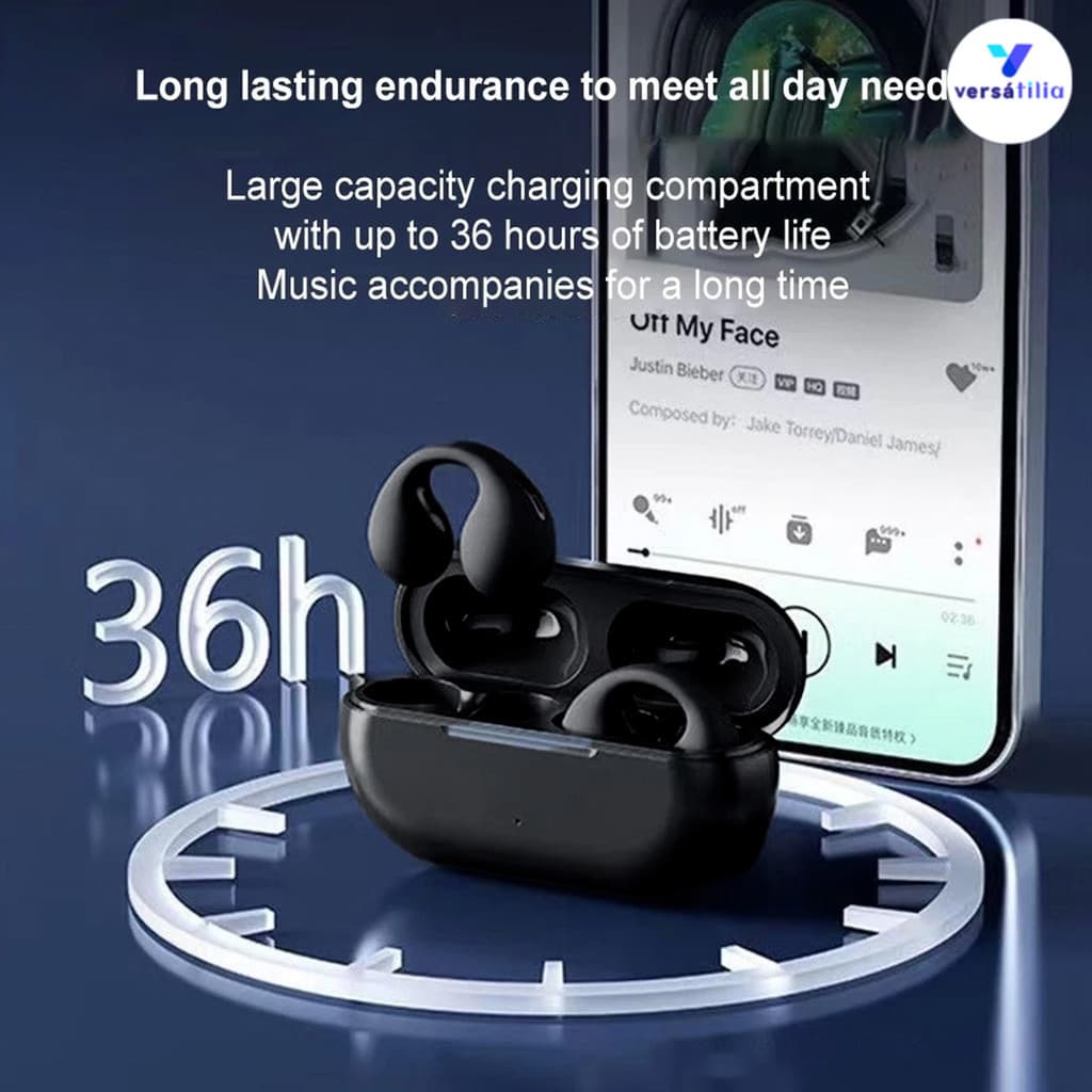 Ambie Sound Earbuds Sem Fio Bluetooth 5.2 IPX5 Esportes Impermeáveis com Microfone