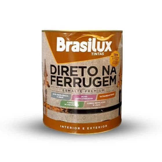 Tinta Esmalte Direto Na Ferrugem 900ml Brasilux Escolha sua Cor