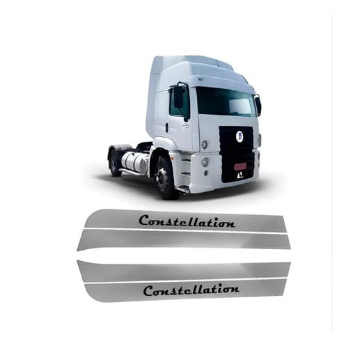 Adesivos Caminhão Coluna Porta Compatível Vw Constellation Vinil Cromo