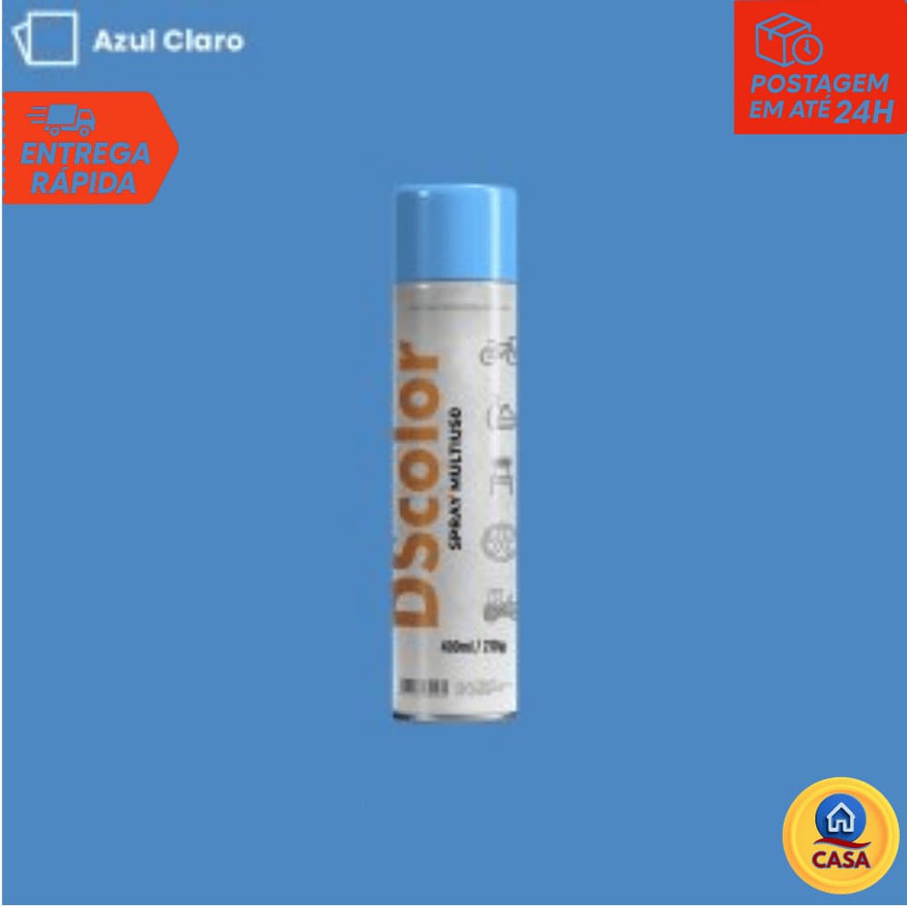 Tinta Spray Uso Geral Azul Claro DSColor
