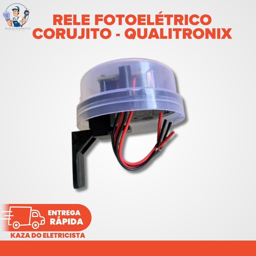 Relé Fotoelétrico Corujito QR51 Bivolt 127/220V Com Base Fixa Qualitronix Fotocélula