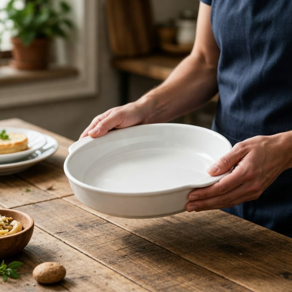 Travessa Redonda de Porcelana Geni 20cm para Mesa e Servir