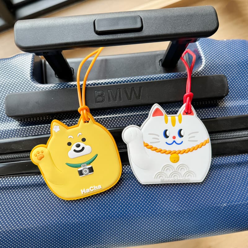 Ins bonito estilo japonês gato da sorte etiqueta de bagagem montar Fuji Dharma etiqueta de bagagem ornamentos presentes