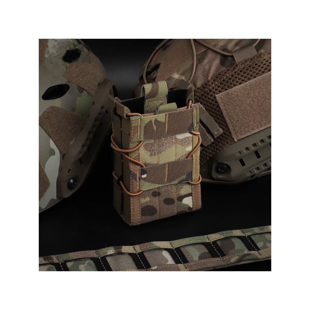 Estilo tigre duplo tamanho completo camuflagem pacote de função de desenho rápido 5.56/7.62 Molle dupla camada acessório