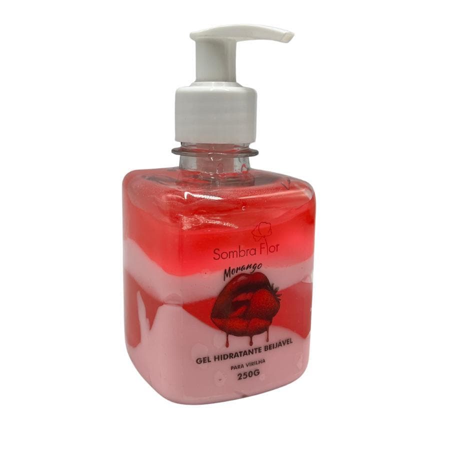 Gel Hidratante Beijável SABOR MORANGO - PARA CORPO E VIRILHA