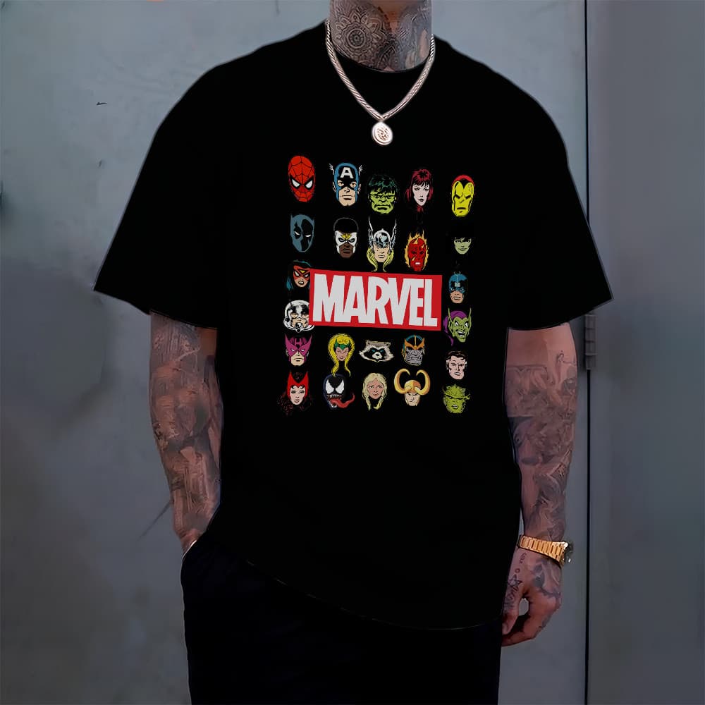 Camiseta Básica Marvel Geek 100% Algodão Camisa Unissex