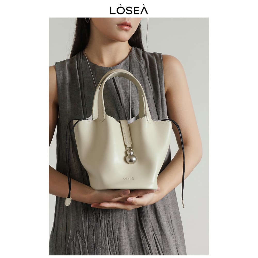 LOSEA Original <Abençoado > Estética Oriental Cabaça Cesta de Vegetais Bolsa Feminina 2026 Novo Estilo Bolsa Mensageiro
