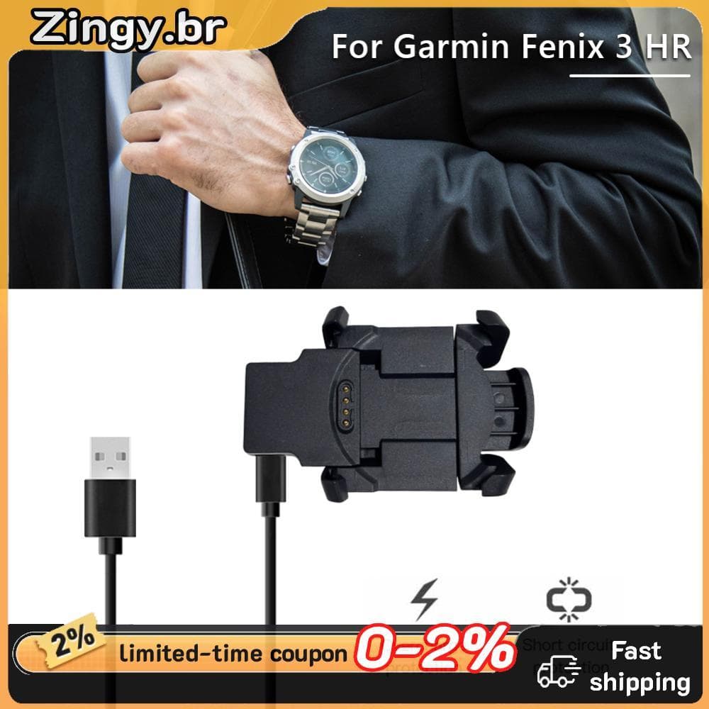 Doca De Carregamento De Clipe De Smartwatch Para Cabos De Carregador De Relógio Garmin Fenix 3/HR