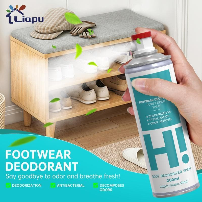 Desodorizador de Sapatos Liap - Purificador de Sapatos e Meias de 260ml - Agente Anti-Odor e Antibacteriano, Mantém Fres