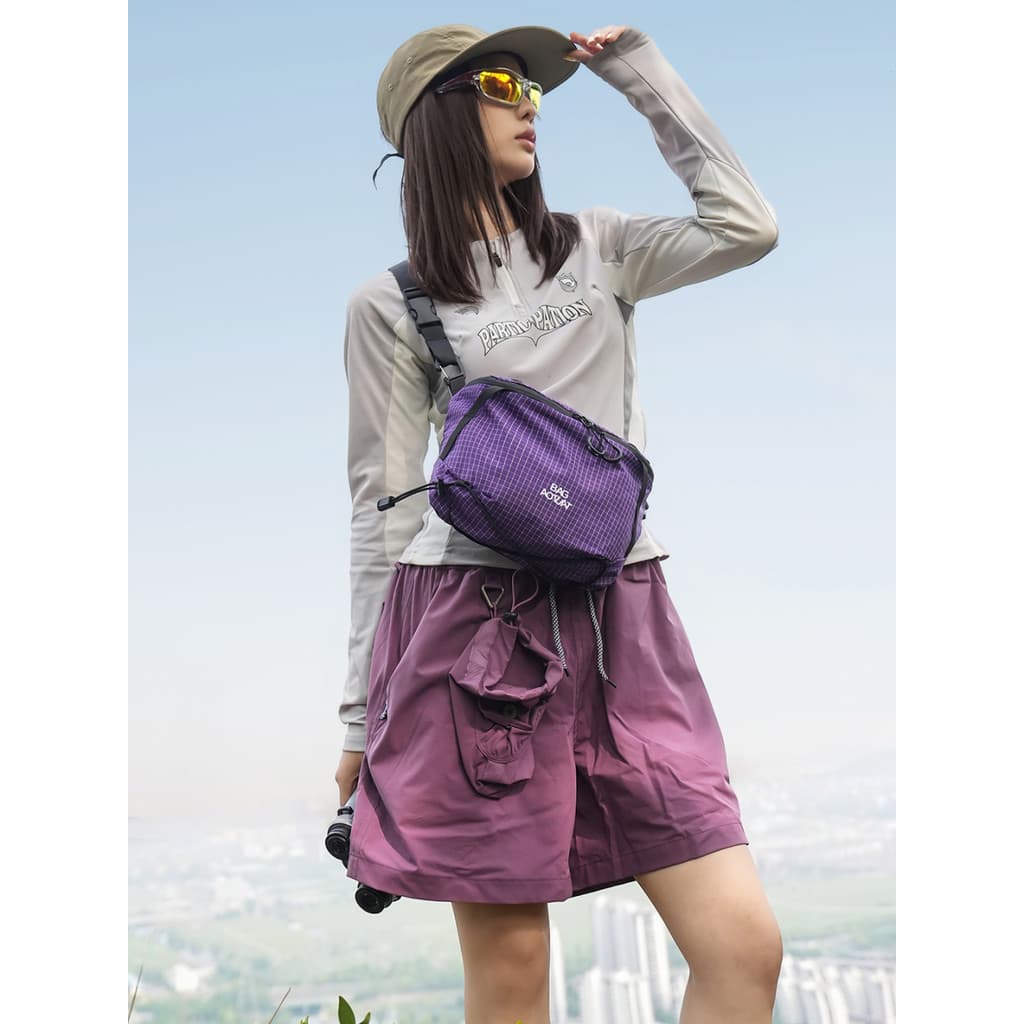 Bolsa mensageiro elegante All-Match esportes ao ar livre estilo funcional bolsa de peito leve à prova dwaterproof água m