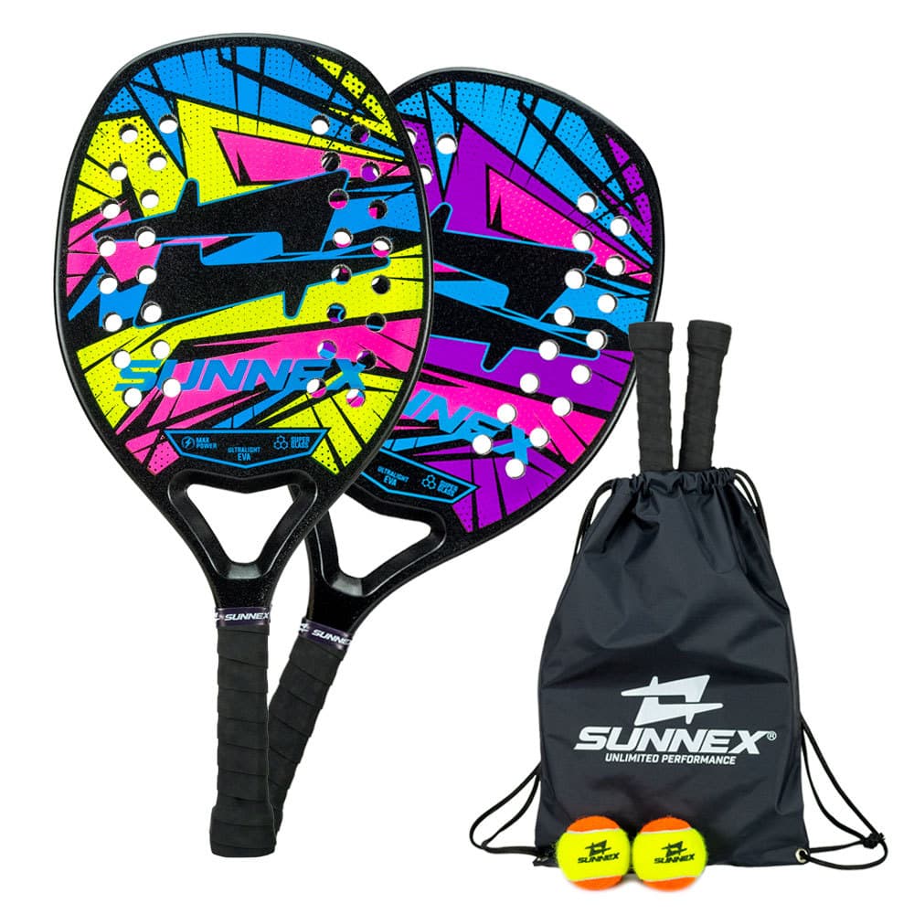 Kit Raquete Thunder Fibra + Reforço de Carbono Beach Tennis