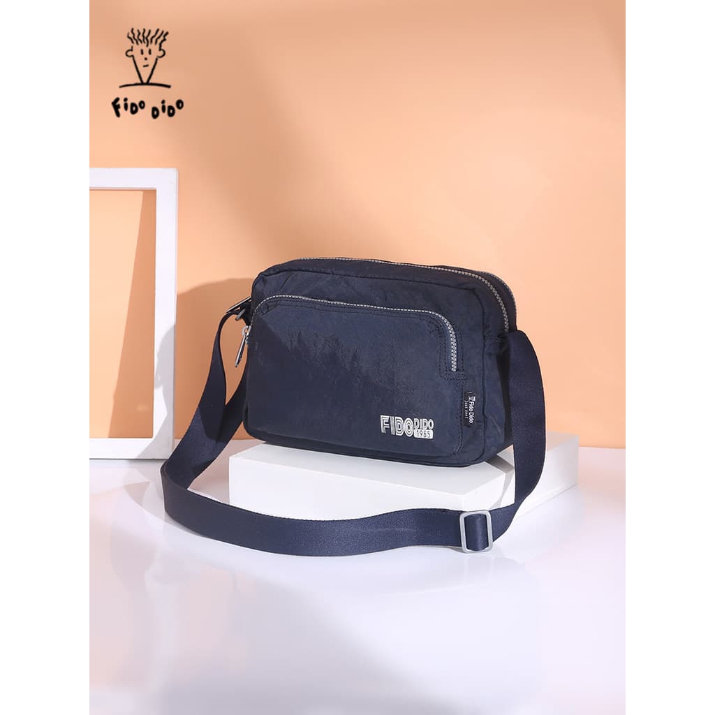 Fido Dido Bolsa feminina Oxford pano mensageiro bolsa pequena feminina Casual multicamadas leve bolsa de ombro de lona d