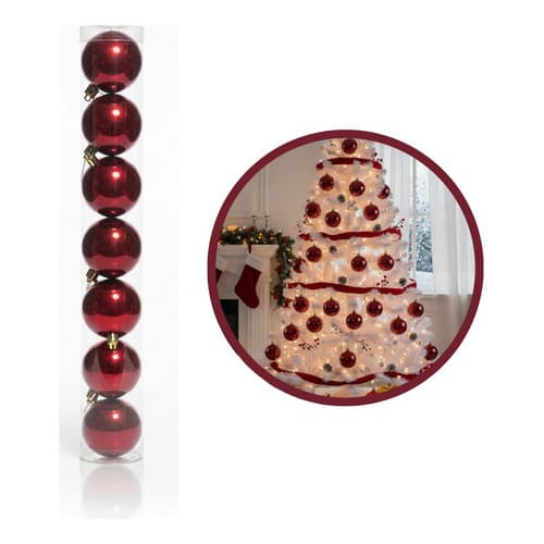 Kit 9 Bola Bolinha 6cm Vinho Decoração Árvore Natal Pendurar Vinho Lisa
