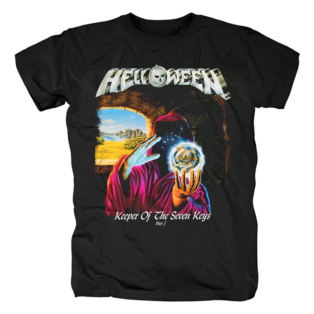 Music.Soul Camiseta Unissex Helloween Halloween Capa Álbum Speed Metal Estampada Confortável Estilosa Retrô Casual