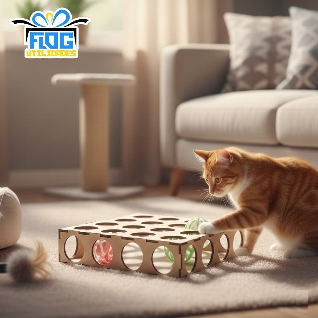 Brinquedo Para Gatos Labirinto de Bolinhas e Guizo playground gatos Interativo Pets