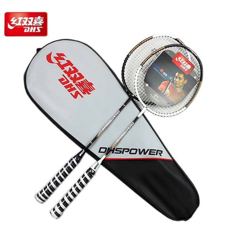 Raquete de Badminton genuína dupla felicidade 3040, duas peças, peça dupla, 2 peças, família, peça única, resistente a a