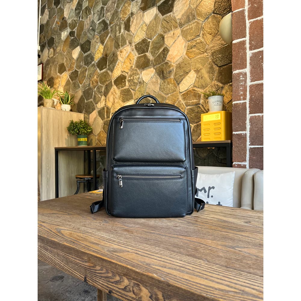 2026 novo estilo de couro genuíno masculino negócios grande capacidade moda tendência simples saco viagem mochila comput