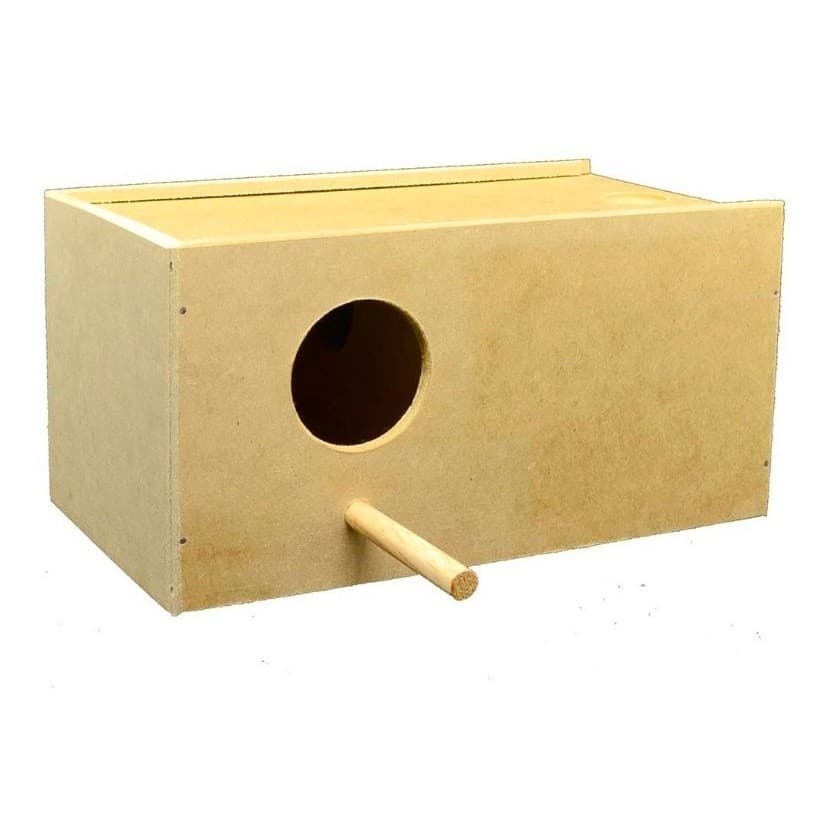 Ninho De Madeira MDF Para Calopsita Gaiola e Viveiros