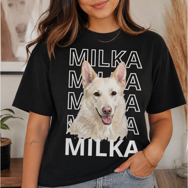 Camiseta Personalizada Pet | Foto e Nome do seu Cachorro ou Gato | 100% Algodão | Presente Exclusivo Criativo Familia