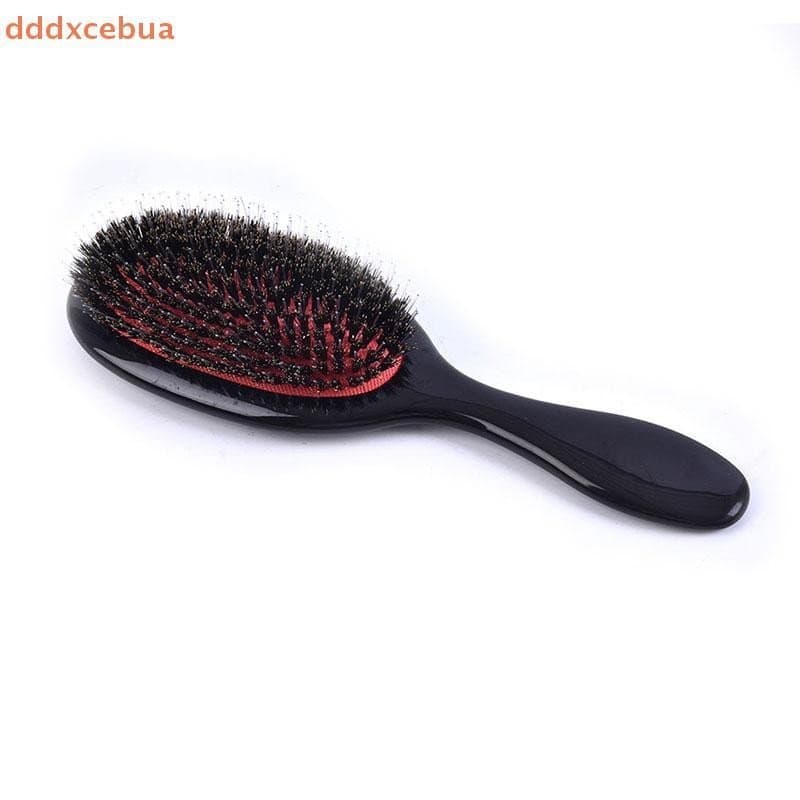 [dddxcebua] Pente De Remo Oval Antiestático Com Cerdas De Javali Natural Para Massagem No Couro Cabeludo Escova De Cabel