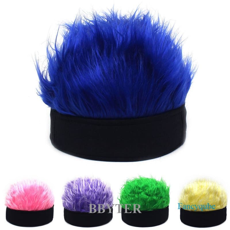 BBYTER Boné De Moda Masculina Peruca Hip Hop Bonés Cosplay Chapéu De Cabelo Adereços Engraçado