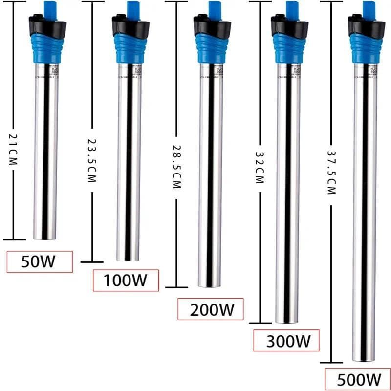 Aquecedor Submersível Para Aquário , 50W/100W/200W/300W/500W , Tanque De Peixes , Termostato De Temperatura De Aço Inoxi
