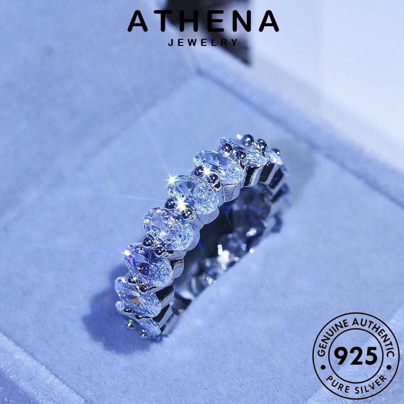 ATHENA JEWELRY Prata 92,5 % Anéis Mulher Linha Individual Original Esmeralda R78-BRR