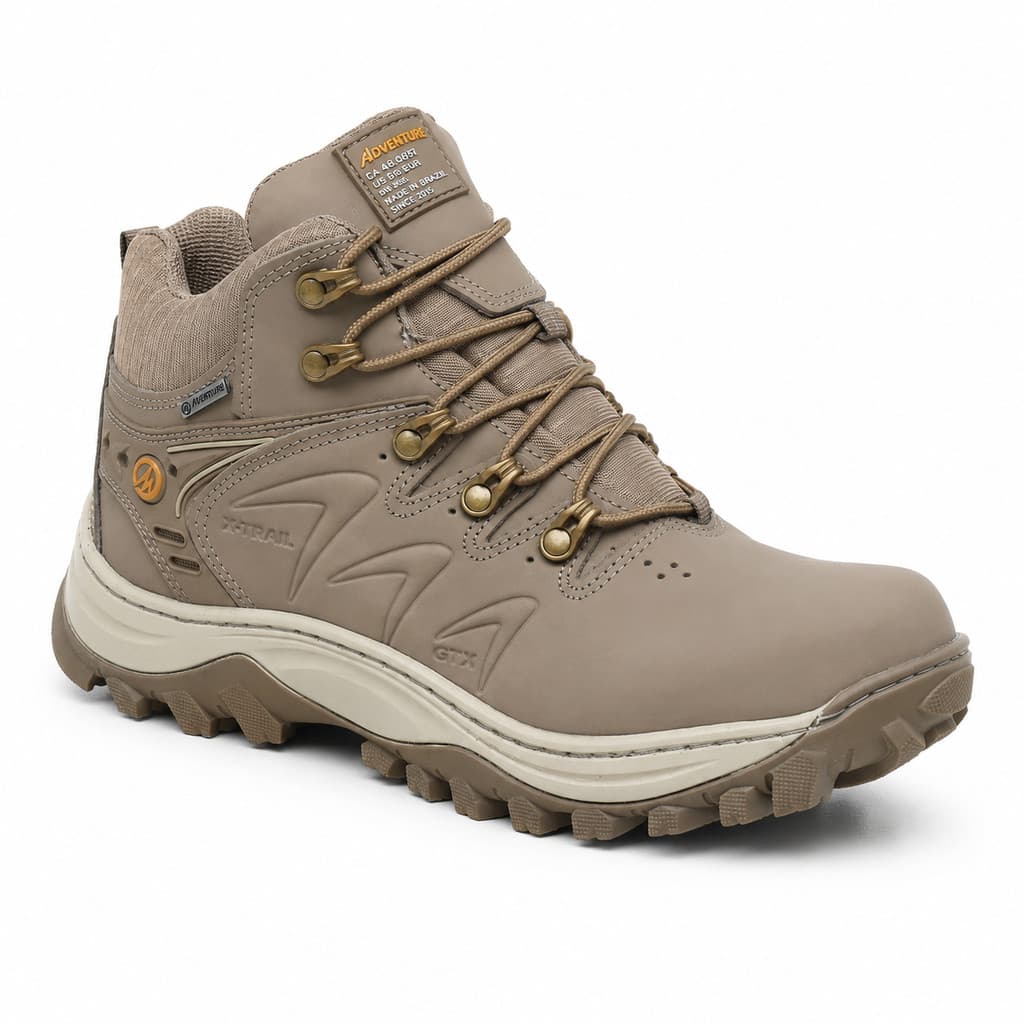 Bota Segurança Couro Bico PVC Flexível Coturno Trabalho C.a Biqueira Calçado de Segurança Adventure