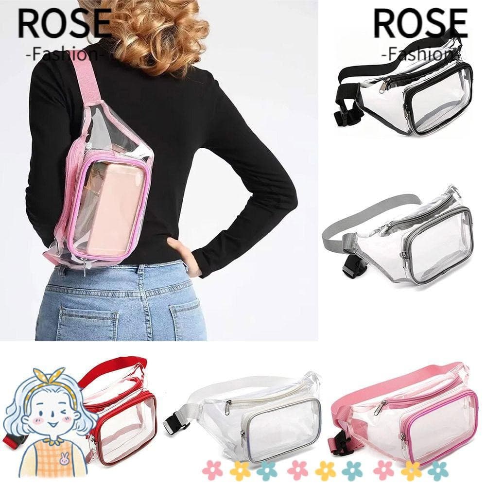 ROSEGOODS Fanny Pack , Bolsa De Cintura Esportiva Transparente À Prova D'água Aprovada Para Estádio