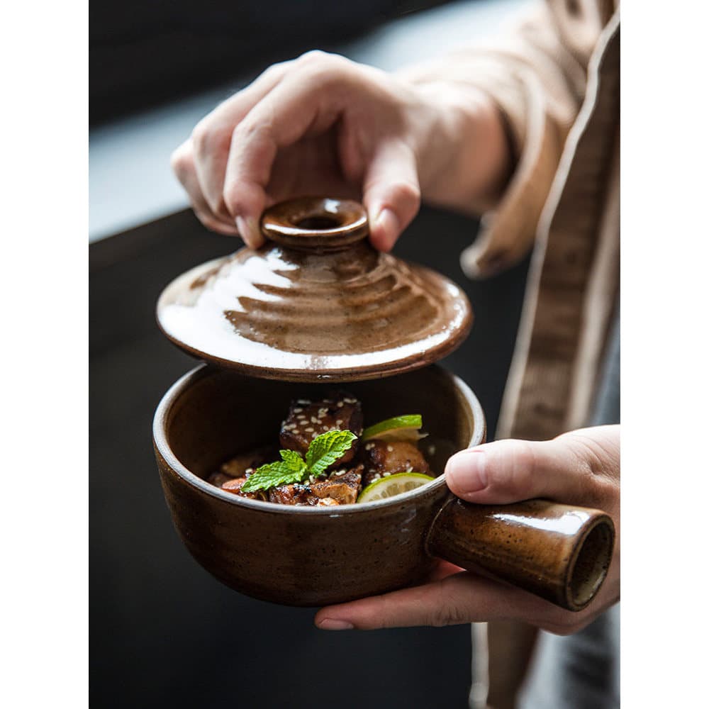 Caçarola criativa panela de guisado grés micro-ondas panela pequena panela doméstica mingau de arroz panela de sopa de a
