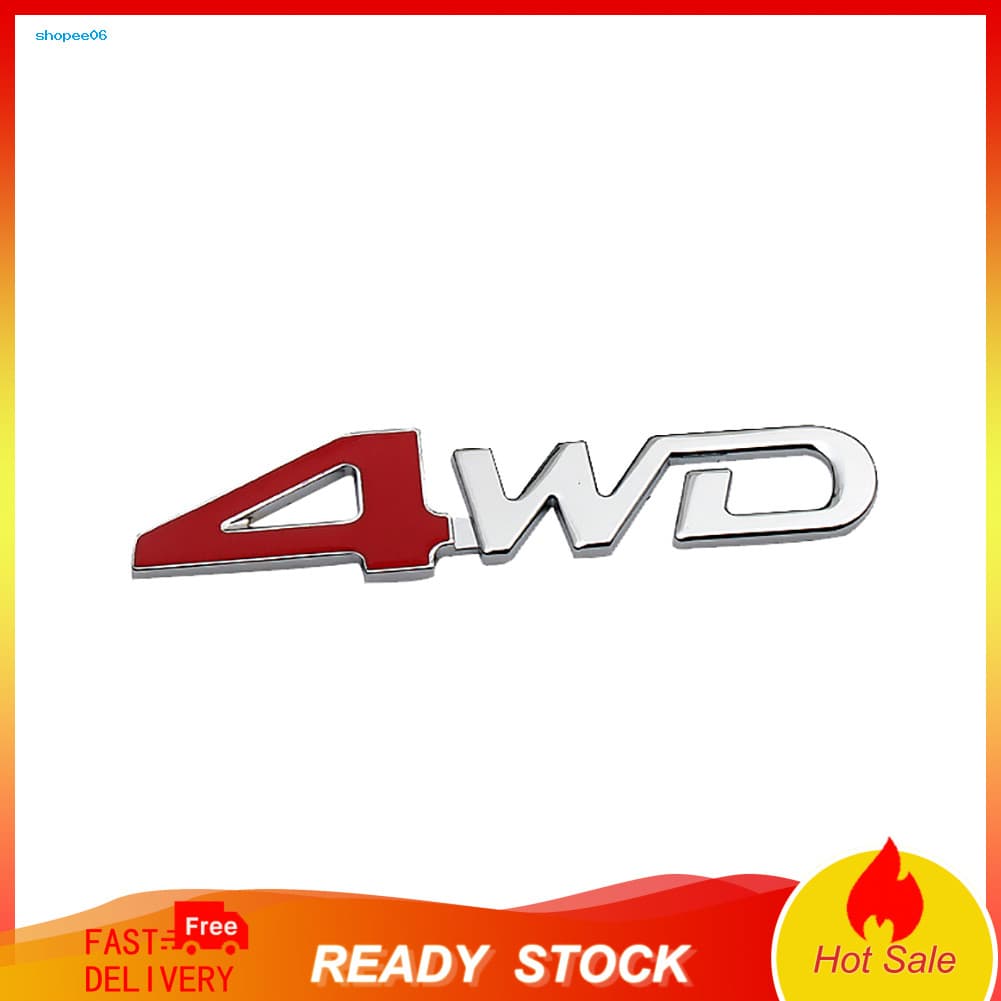1 Pc Adesivos De Carro Sline Sinal 4WD Adesivo Fender Decalque Emblema Decoração