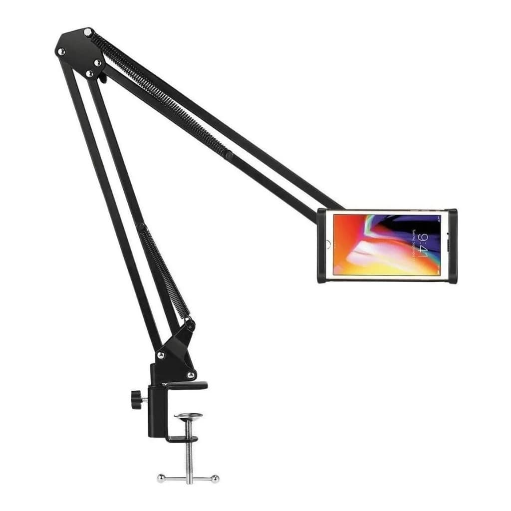 Braço Suporte Pedestal Mesa Microfone Tablet Celular Grande