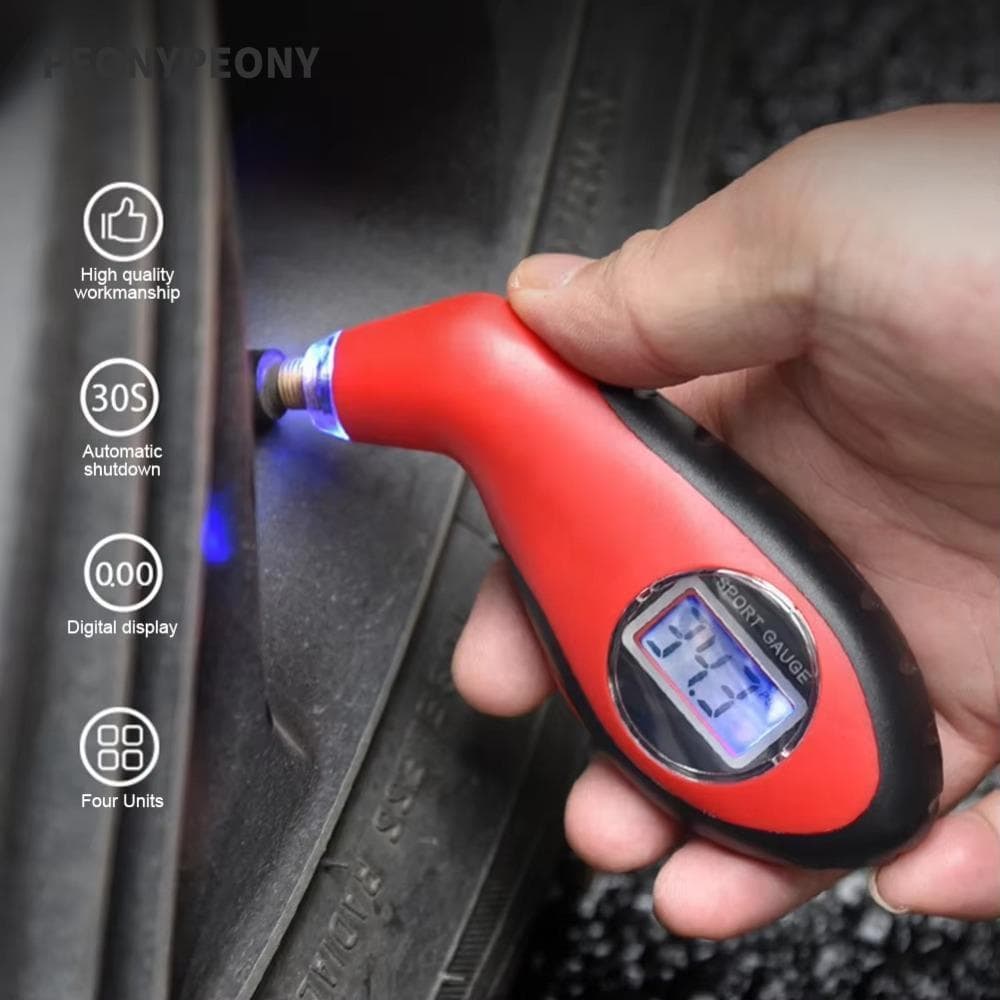 Medidor De Pneu PEONY , Pressão De Ar Com Display LCD Digital , Mini Manômetro Conveniente Para Motocicleta E Bicicleta