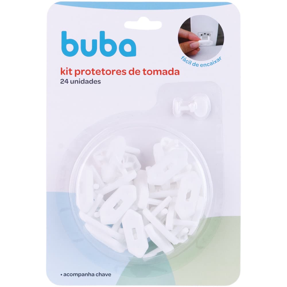 KIT PROTETORES DE TOMADA - 24 PECAS PROTETOR DE TOMADA BUBA