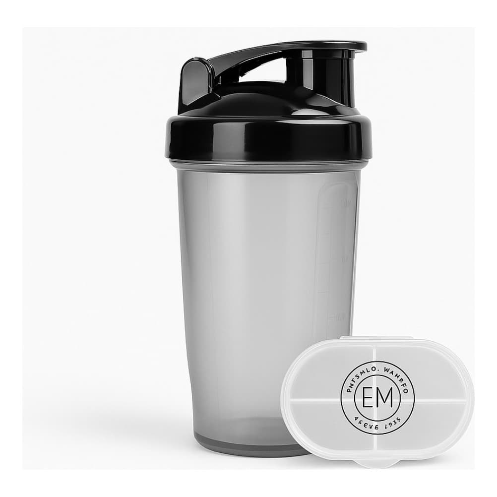Coqueteleira Shake Academia Com Peneira Whey 600ml + Brinde