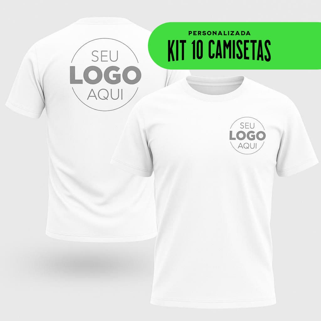KIT 10 Camisetas Personalizadas da Sua Festa ou Estampa Preferida - 100% Algodão