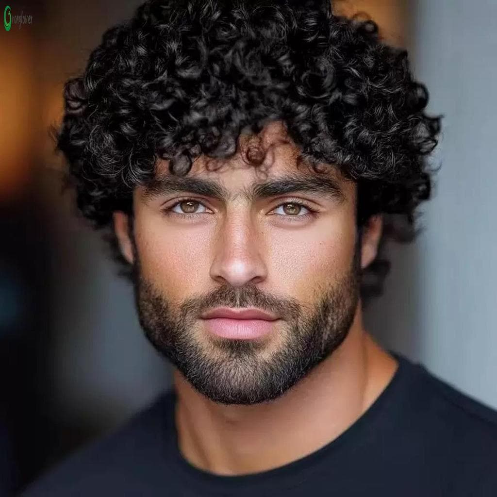 Peruca Curta Afro Retrô Para Homens , Kinky Onda Dos Anos 1970 Fantasia Masculina E Festa Discoteca