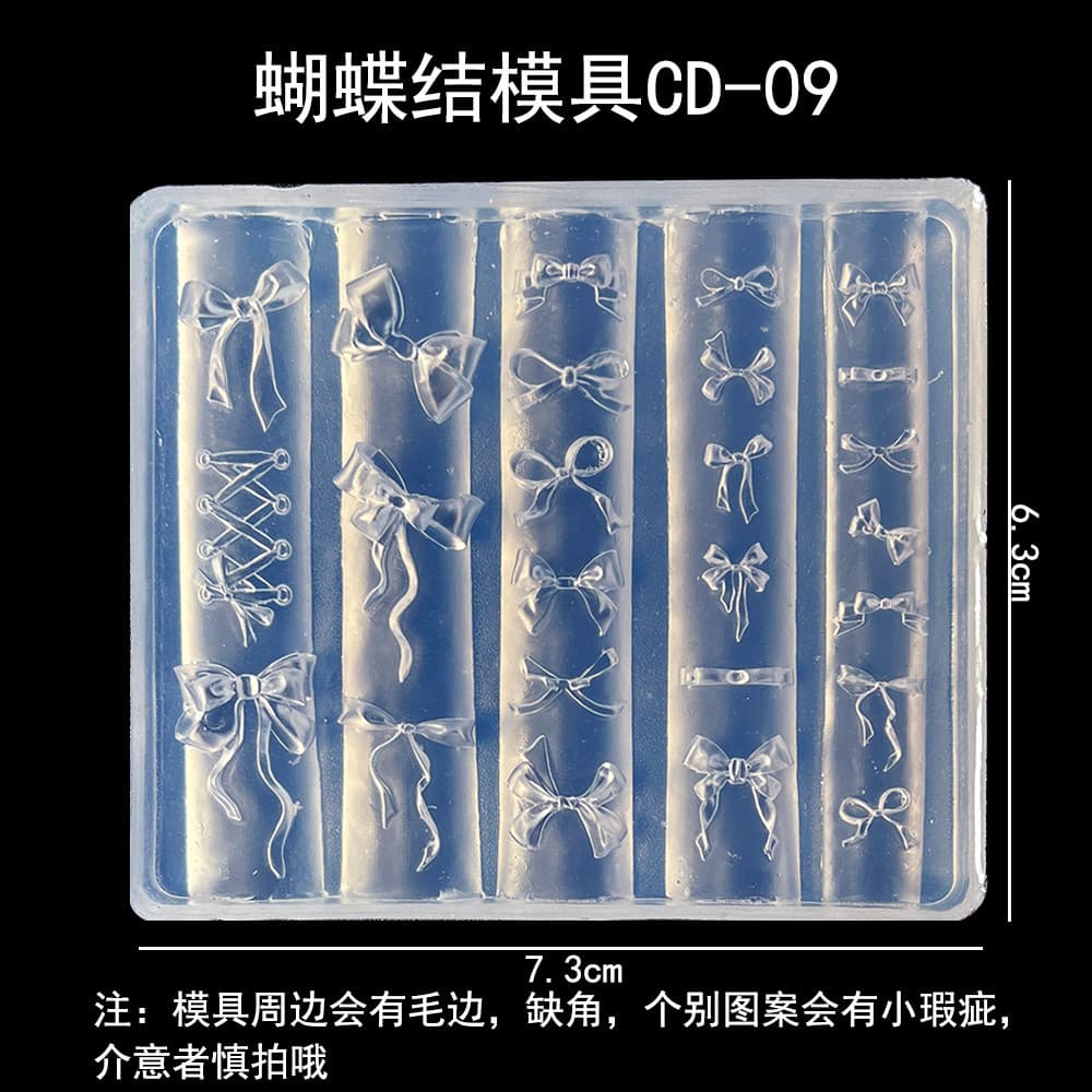 Molde de arco de Manicure de Silicone KT gato mão vara flor rosa esculpida fita de cobra natal maçã urso ferramenta de m