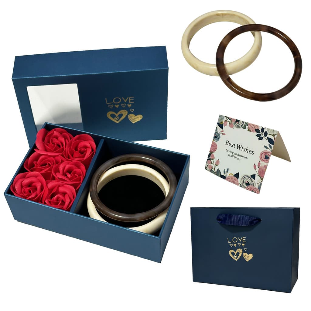 Kit pulseiras resina estilo Old Money vintage, acessório feminino diário, caixa presente com rosas eternas