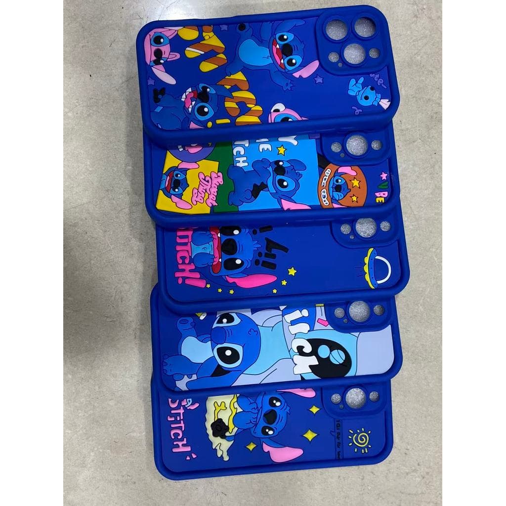 Capa Emborrachado Personagem Variado para iPhone11 12 13 14 15 16 17 pro max  Emborrachado Personagem