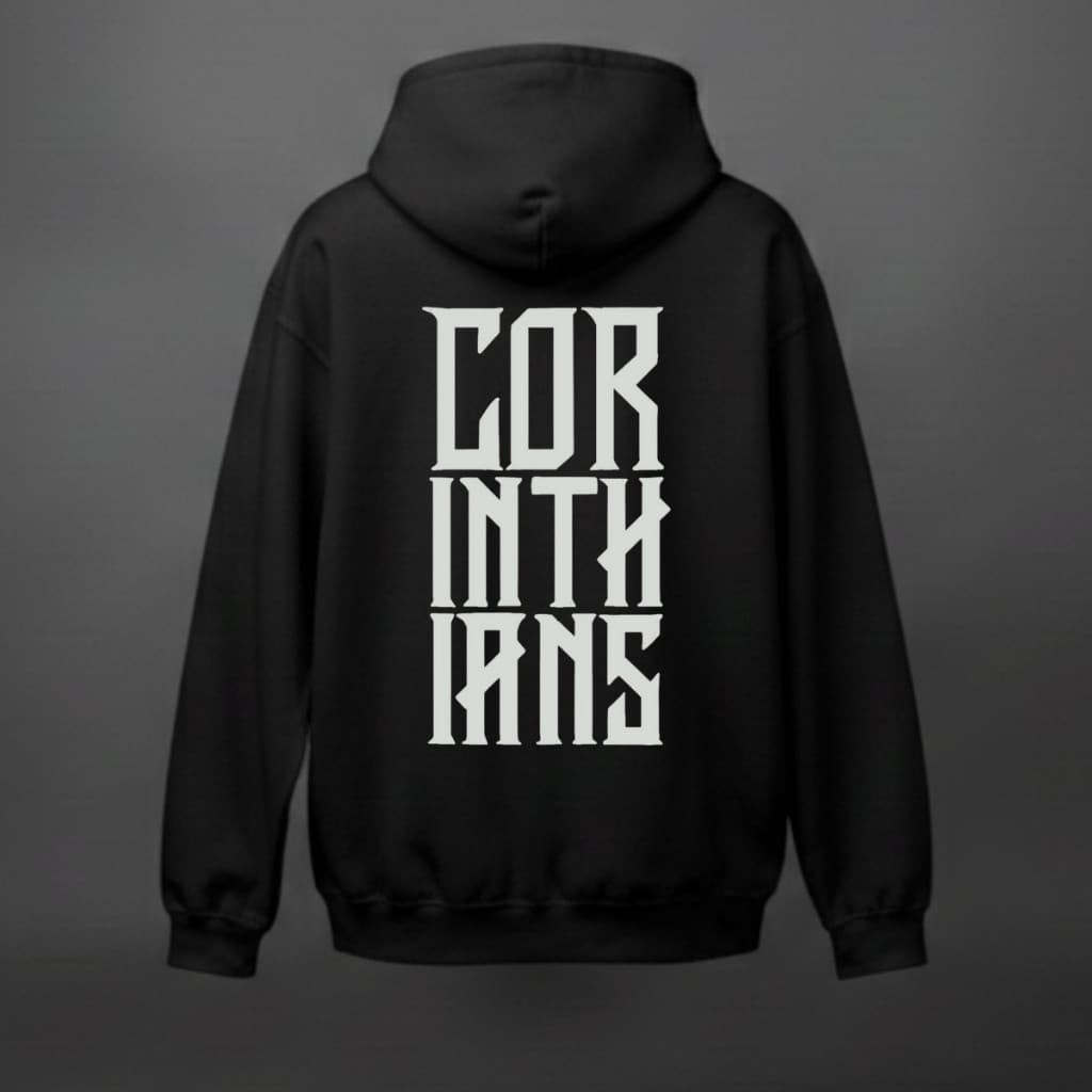 Moletom Canguru Blusa de Frio Tecido Premium Corinthians Timão Estampa exclusiva personalizada Brasão de Aço Forjado.
